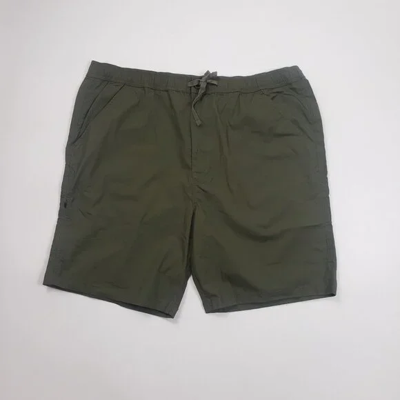 PrAna Double Peak E-Waist Shorts Men's XXL 8" Inseam Cargo Green Ripstop UPF 50+ - Picture 3 of 16